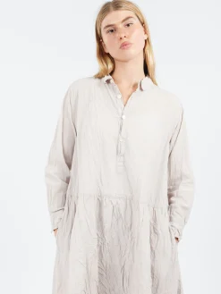 Pas de Calais - Classic Crinkle Dress in Grey