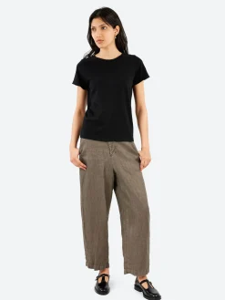 Pas de Calais - Crew Neck T-Shirt in Black