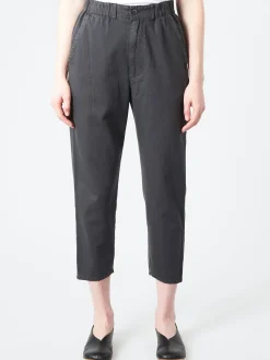 Pas de Calais - Denim Cropped Pants in Black