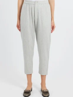 Pas de Calais - Flannel Taper Pants in Grey