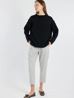 Pas de Calais - Flannel Taper Pants in Grey