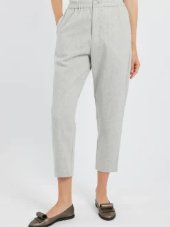 Pas de Calais - Flannel Taper Pants in Grey