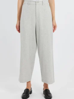 Pas de Calais - Flannel Wide Pants in Grey