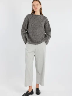 Pas de Calais - Flannel Wide Pants in Grey