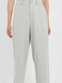 Pas de Calais - Flannel Wide Pants in Grey