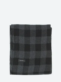 Pas de Calais - Plaid Scarf in Charcoal
