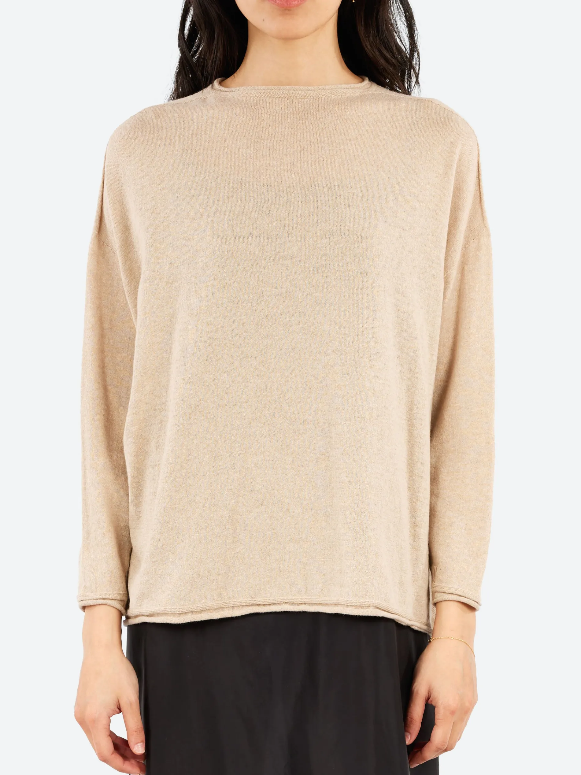 Pas de Calais - Square Pullover in Beige