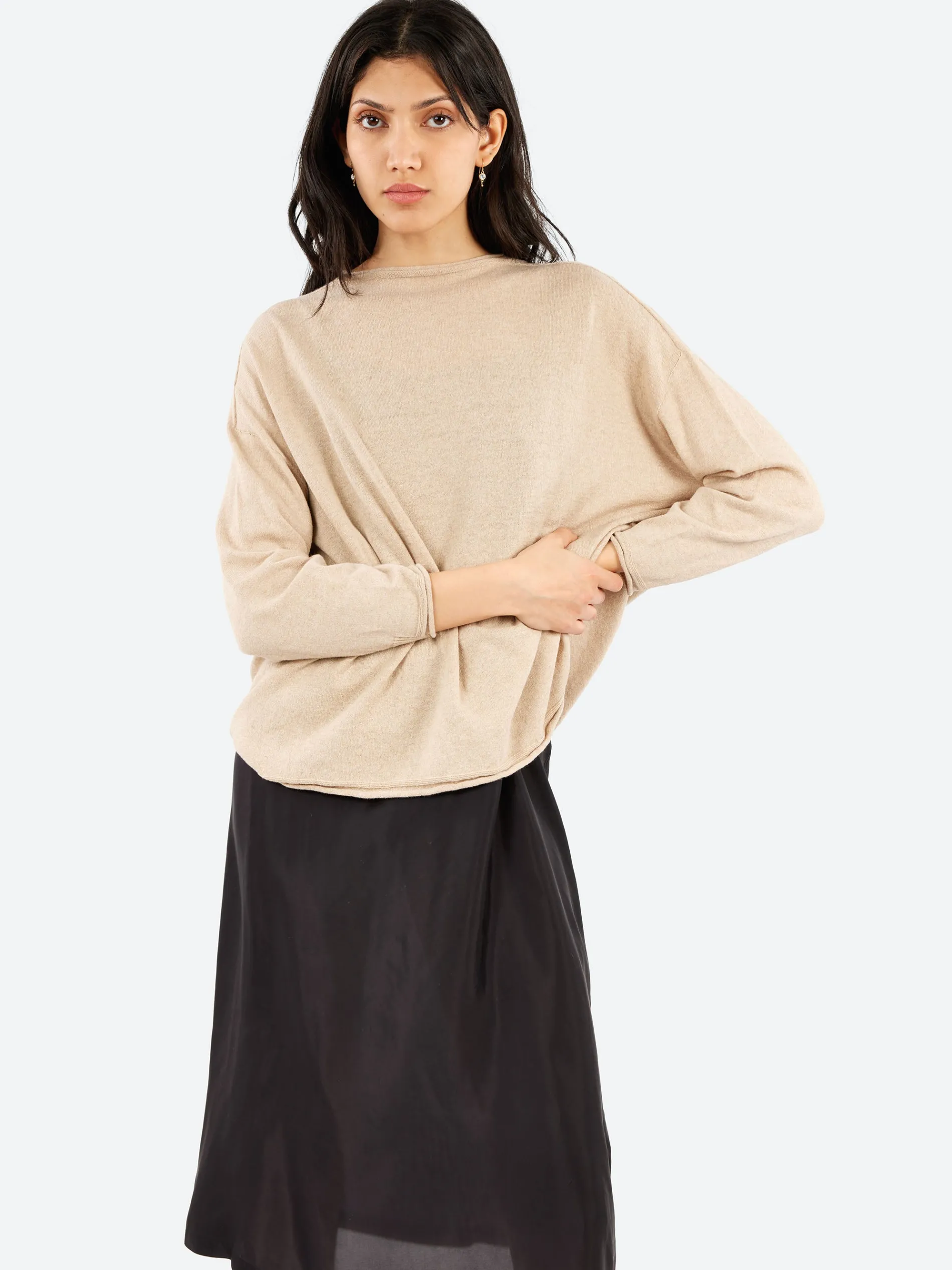 Pas de Calais - Square Pullover in Beige