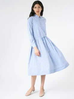 Pas de Calais - Stripe Flare Dress in Blue