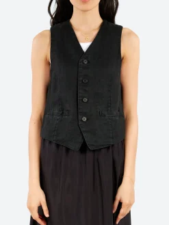 Pas de Calais - V-Neck Vest in Black