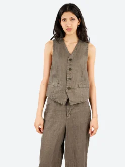 Pas de Calais - V-Neck Vest in Khaki