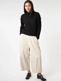 Pas de Calais - Wool Gauze Jersey Pullover in Black