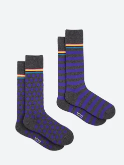 Paul Smith - 2 Pack Odd Socks in Mix 3