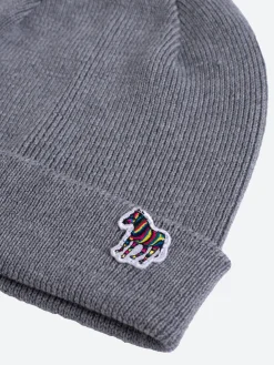 Paul Smith - Zebra Patch Beanie in Grey