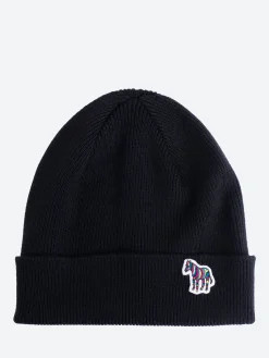 Paul Smith - Zebra Patch Beanie in Black