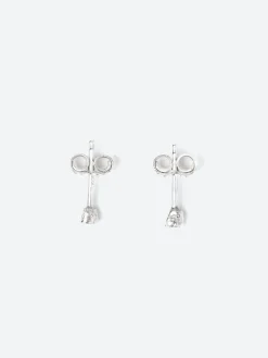 Pearls Before Swine - Diamond Stud Earrings in Silver and White Diamond