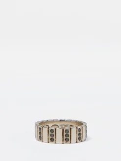 Pearls Before Swine - Ziffer Ring in Silver and Black