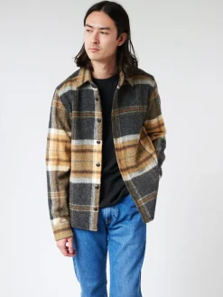 Peregrine - Wool Overshirt in Barney