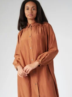 Pomandere - 3293 Shirt Dress in Almond