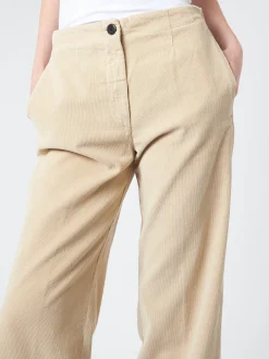 Pomandere - Corduroy Wide Leg Trousers in Ice