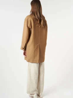 Pomandere - Double-Breasted Coat in Tobacco