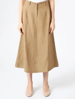 Pomandere - Flared Midi Skirt in Tobacco