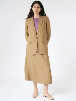 Pomandere - Flared Midi Skirt in Tobacco