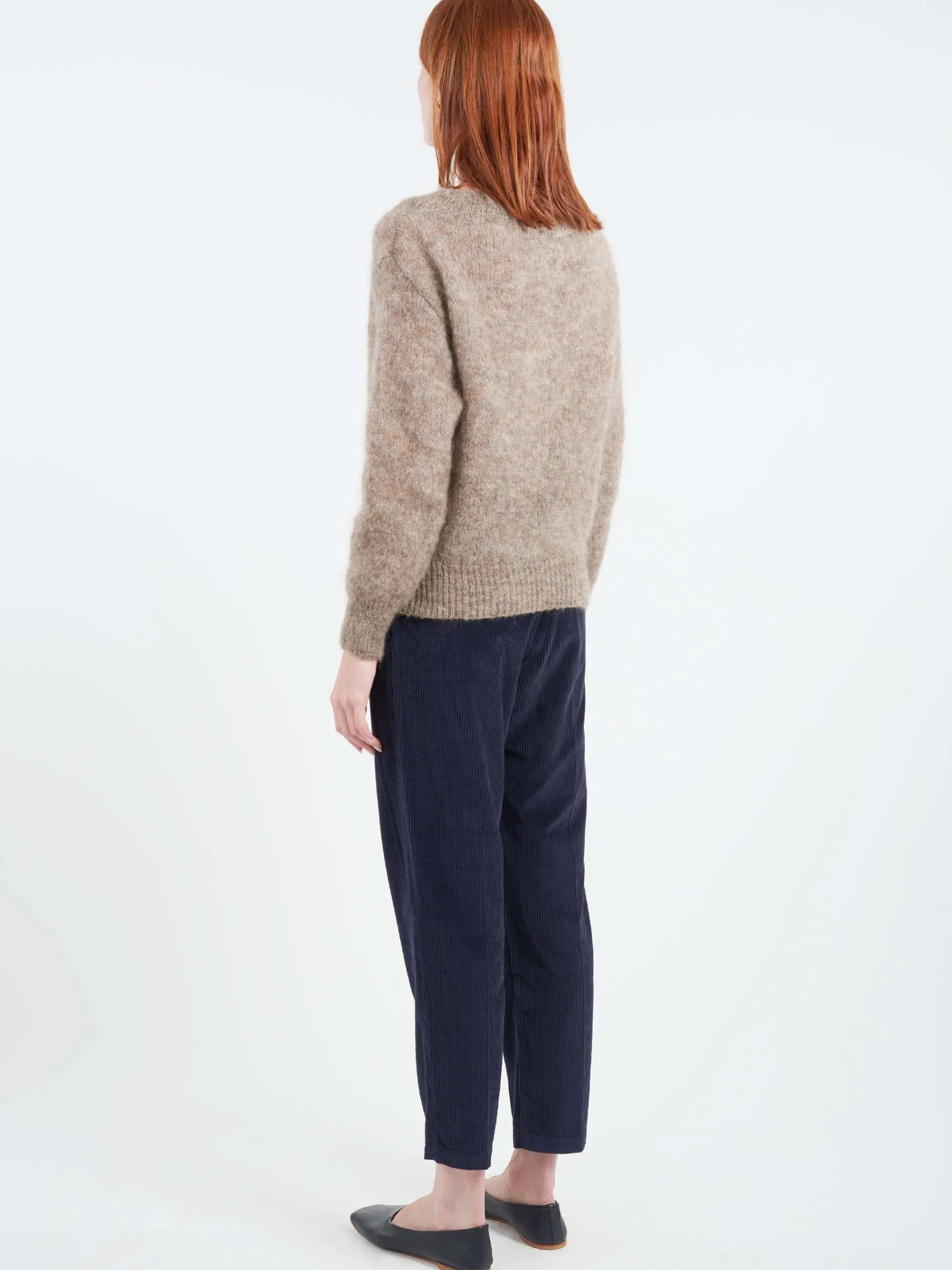 Pomandere - Mohair Crewneck Sweater in Dove Grey