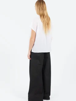 Pomandere - Short Sleeve Button-Up in Optical White