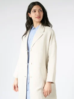 Pomandere - Single-Breasted Coat in Pearl