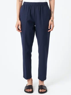 Pomandere - Trousers with Elastic Waist in Navy