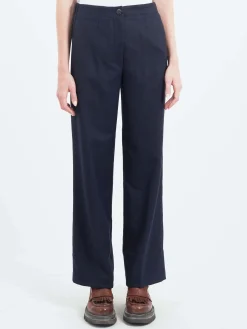 Pomandere - Wide Leg Trousers in Night Blue