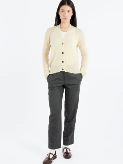 Pomandère - Alpaca Cardigan in Pale Yellow