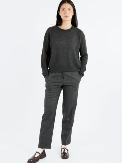 Pomandère - Alpaca Crewneck Sweater in Dark Brown