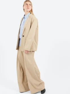 Pomandère - Cotton Gabardine Jacket in Sand