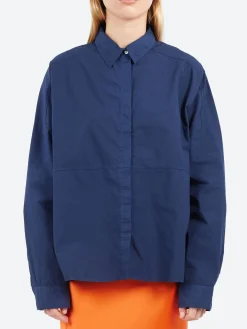 Pomandère - Poplin Shirt in Night Blue