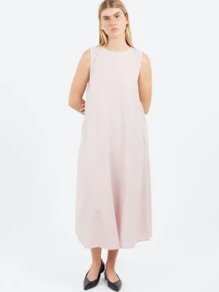 Pomandère - Sleeveless Poplin Dress in Magnolia