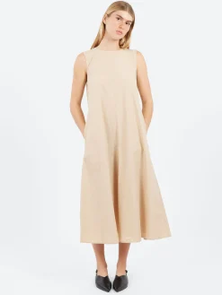 Pomandère - Sleeveless Poplin Dress in Rope