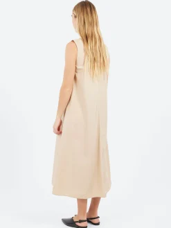 Pomandère - Sleeveless Poplin Dress in Rope