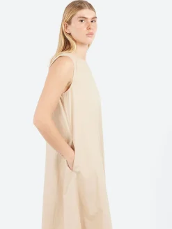 Pomandère - Sleeveless Poplin Dress in Rope