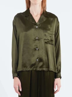 Pomandère - Viscose Blouse in Khaki