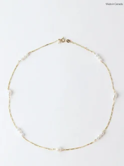 Poppy Finch - Keshi Pearl Figaro Chain Necklace