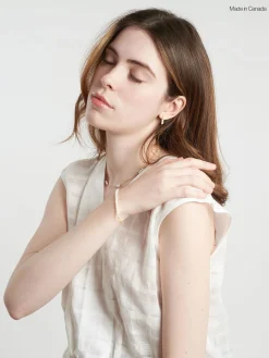 Poppy Finch - Keshi Pearl Bead Chain Bracelet