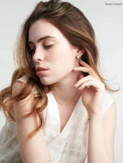 Poppy Finch - Petite Oval Pearl Studs