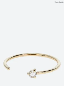 Poppy Finch - Rose Cut Diamond Open Ring in Gold