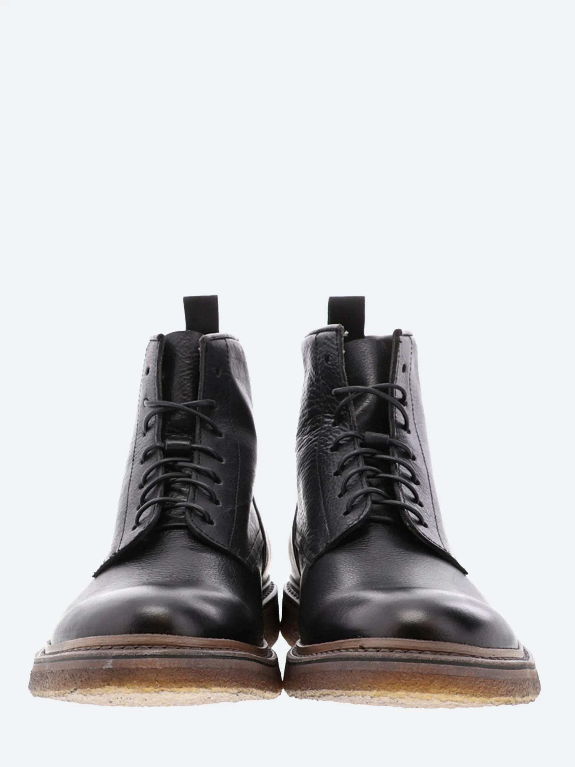 Punto Pigro - Benjamine Lace-Up Boot in Nero Topeka