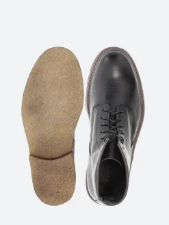 Punto Pigro - Benjamine Lace-Up Boot in Nero Topeka