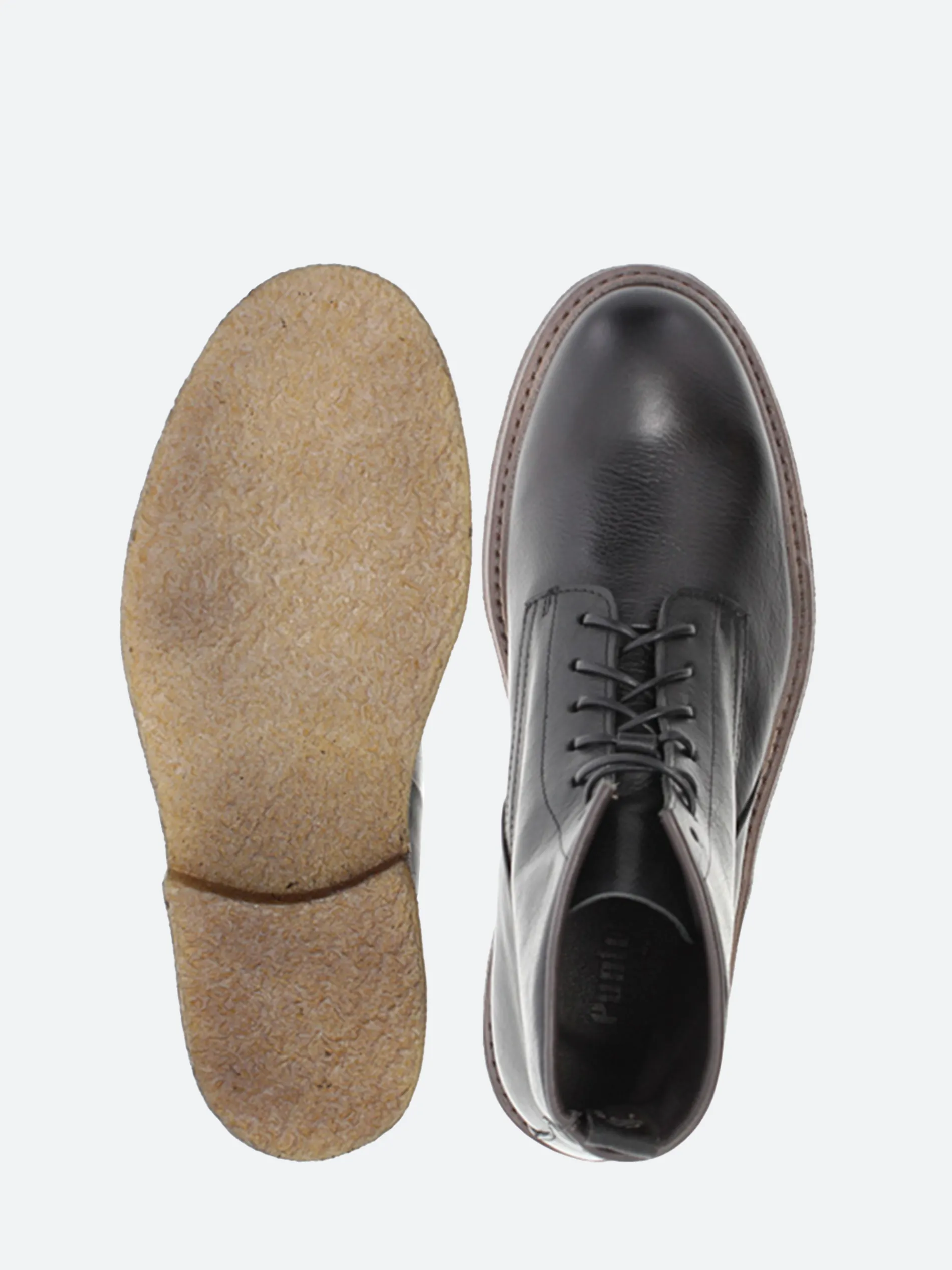 Punto Pigro - Benjamine Lace-Up Boot in Nero Topeka