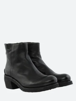 Punto Pigro - Texas 03 Heeled Ankle Boot in Nero Topeka