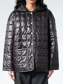 Quartz Co. - Emily Lightweight Hooded Quilted Jacket in Black